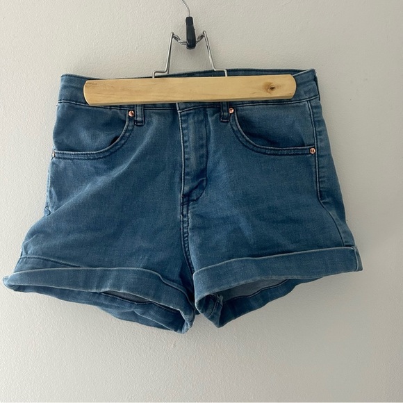 Forever 21 Blue Mini Shorts Size  25 - Picture 2 of 6